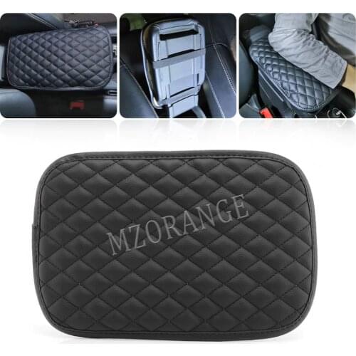 Waterproof Leather Car Armrest Mat Universal Interior Auto Armrests Storage Box Mats Protection Cushion interior parts