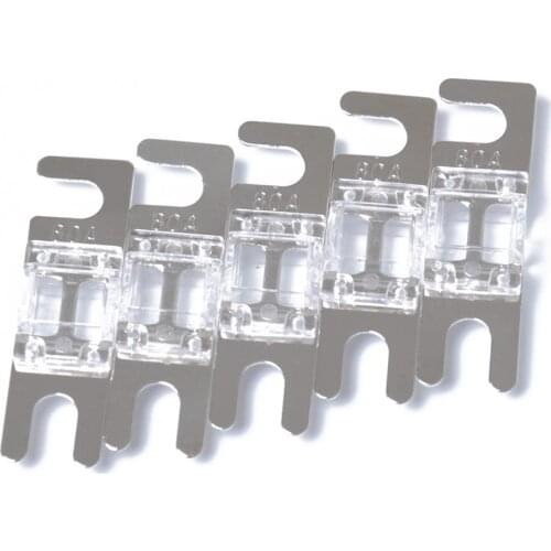 VODOOL 5pcs/Set 30/40/60/80/100A Nickel Plated Car Stereo Audio 32V AFS Mini ANL Fuses Auto Stud Fuses Circuits Protection Fuse