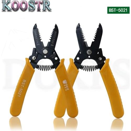 High precision 7 in 1 BEST-5021 copper Aluminum cable Cutter clamp Wire stripper Handhold Stripping Plier