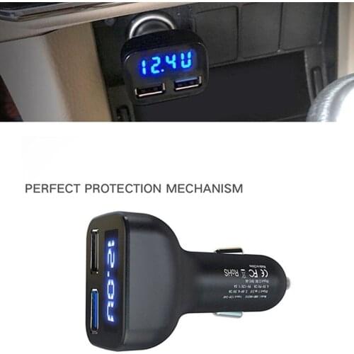 Charger LED Display Volt Amp Meter Phone Accessories Car Cigarette Lighter\t