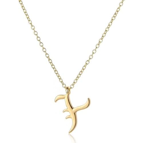 10 English word Mom love gift America Letter Y Family friend name sign pendant chain Necklace tiny alphabet name Initial jewelry