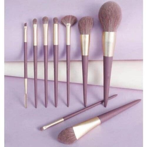 10Set/Lot 9Pcs/Set Small Purple Potato Makeup Brush Set Soft Hair Powder Eye Shadow Powder Brush Cosmetic Beauty Tools HA2451