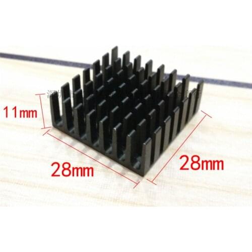20PCS High quality 28*28*11mm Heatsink Cooling Fin Aluminum Heat Sink Radiator Cooler 28X28X11mm Black Oxidation Custom Heatsink