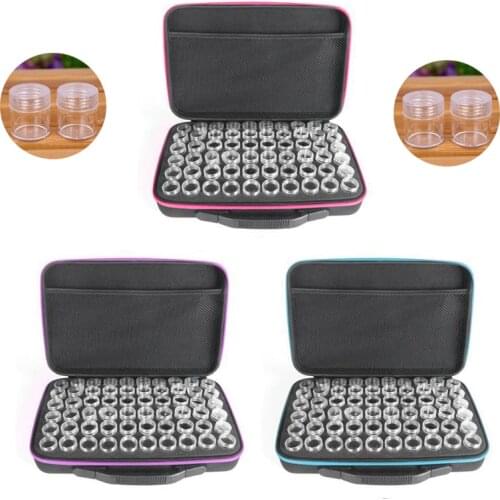 2020 new 60 Bottles Diamond Painting Box Tool Container Storage Box Carry Case Holder Hand Bag