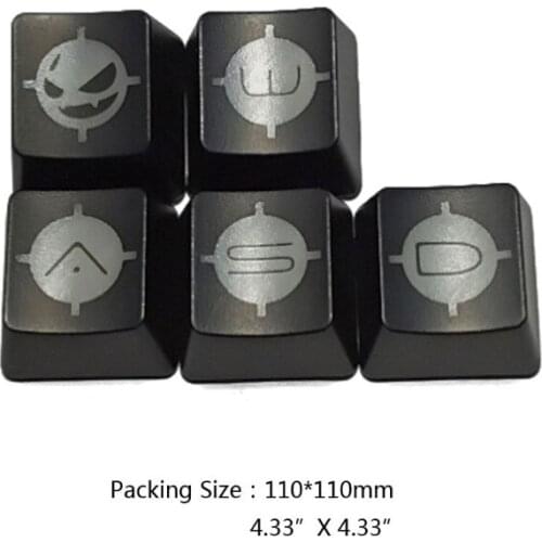 5Pcs ABS Mechanics Keyboard Keycap Small Devil keycaps ESC WASD Backlight KeyCap P9YA