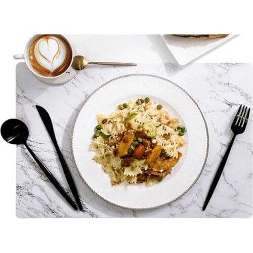 Kitchen Accessories Table Mat Coffee Cup Coaster Rectangular Plastic Waterproof Placemat Dining Mat for Home Table