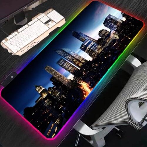 MRGLZY PC accessories anti-skid pad RGB large gaming mouse pad pads LED color computer gaming keyboard desk mat carpet mats XXL
