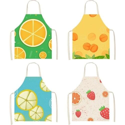 Strawberry lemon fruit baking accessories linen apron colorful apron cooking accessories apron kitchen chef apron women apron
