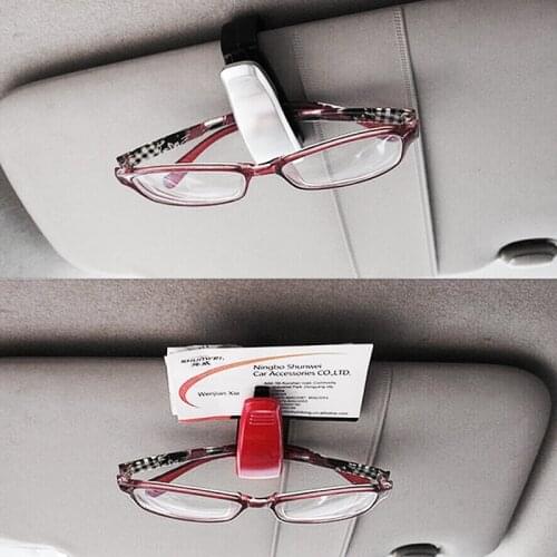 Car sun visor bracket sunglasses glasses clip box mobile phone CD rack buckle