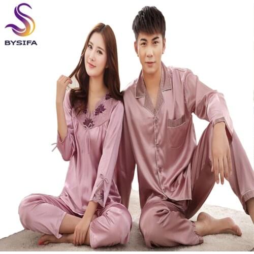 Женские шелковые пижамы BYSIFA China At AliExpress