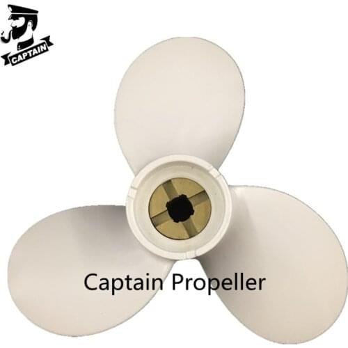 Captain Propeller 9x7 1/2-C Fit Yamaha Outboard Engines 5HP 8HP Aluminum Pin Drive Spline RH 655-45943-00-EL