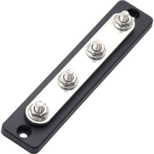 150A 4-Way Bus Bar Ground Distribution Block Kit Universal Car Boat Marine Power Distribution Terminal Block
