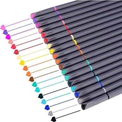 Journal Planner Pens 18 Colors Fine Point Markers Tip Drawing Porous Fineliner Bullet Taking Calendar Art Office School Supplies