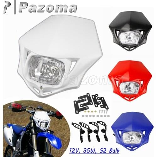 Motorcycle Headlight Headlamp For Yamaha WR YZ Suzuki DR Honda CRF Kawasaki KX KLX Dirt Bike Enduro Motocross Head Lamp Lights