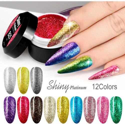 VENALISA Nail Art Glitter Pearl Super Color Gel Paints Crystal Lacquer Diamonds Soak off Platinum UV LED Gel Nail Polish