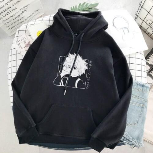 Harajuku Killua Zoldyck Hisoka Hunter x Hunter Anime Japan Pullovers Hoodies Cartoon print Streetwear Casual Women Sweatshirt