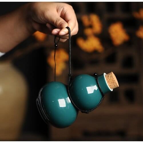 Portable Hip Flask Wine Ceramic Chinese Flagon Alcohole Bottle Wine Bottle Liquor Household Butelki Na Alkohol Drinkware ED50JH