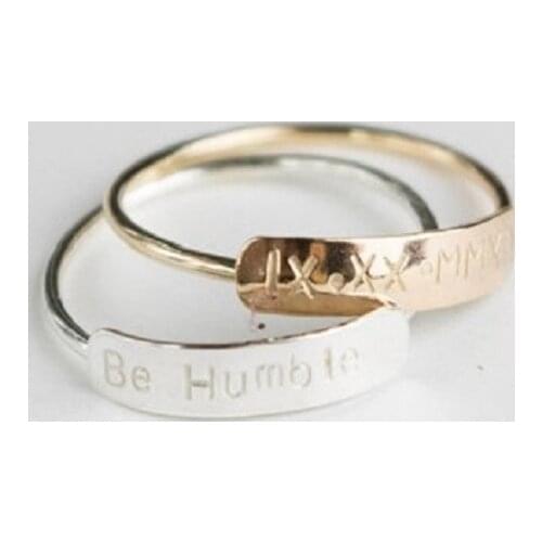 Personalized Customized Engraved Name Ring Gold Color Stainless Steel Initial Letter Ring Bague Jewelry Gifts For best Friends