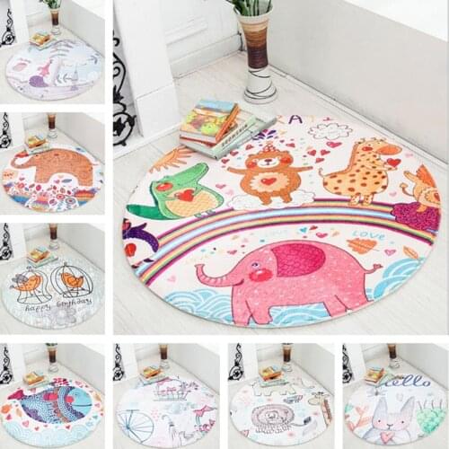 Rabbit Kids room Carpet round fox baby play mat Home Decor Patchwork picnic blanket ANITSLIP tapetes para sala kid tapis rug