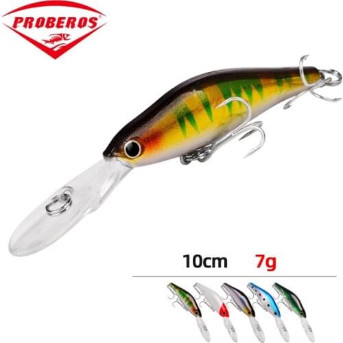 Laser Minnow Fishing Lure 10CM 7G Pesca 8# Hooks Top Water Fish Wobbler Tackle Crankbait Artificial Japan Hard Bait Swimbait