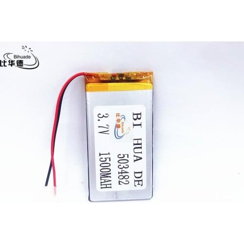 Li-Po Polymer battery 1500 mah 3.7V 503482 smart home MP3 speakers Li-ion battery for dvr,GPS,mp3,mp4,cell phone,speak