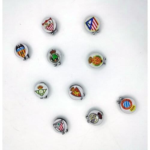 Magnetic Golf Hat Clip With La Liga Football Clubs Ball Markers Golf Cap Marks Golf Training Accessories VARIOUS DESIGNS