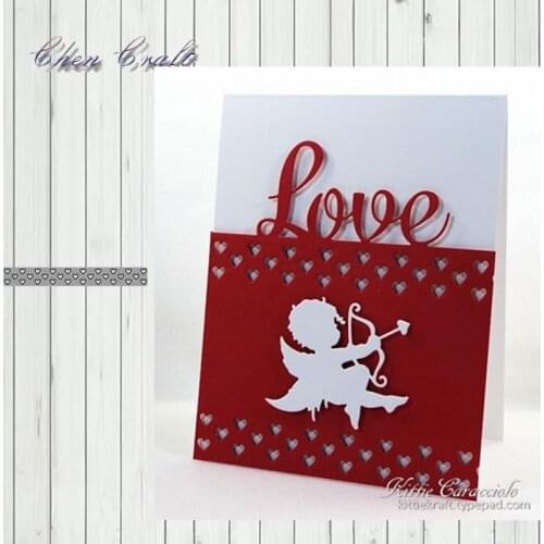 Mini heart row Metal Cutting Dies For DIY Scrapbooking Photo Album Decorative Embossing Folder Stencil