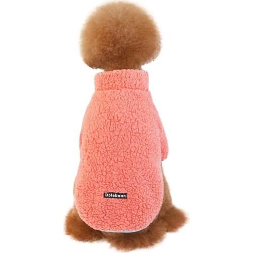 Pet Dogs Clothes Cute Warm Casual Zipper Coats with High Collar for Winter and Autumn Puppy Cloth for Pet Puppy Dog Clothes
