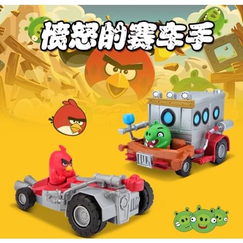 Maisto Genuine authorized Angry Birds Slingshot Racers children assembling toy car collection gift kids toys Blind box