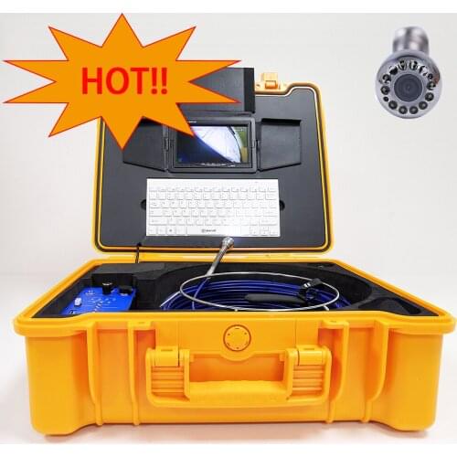 1000TVL 25MM Camera Head Pipe industrial camera Inspection With Keyboard Video Recorder Function 7inch LCD Sewer Drain Endoscope