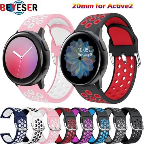 Quick Release Replacement Silicone Strap For Samsung Galaxy Active 2 40mm/44mm/Galaxy Watch 3 41mm/S2 Classic Watch Bands Correa