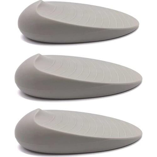 Door Stoppers Rubber Door Stop, Door Wedge Stoppers Heavy Duty Door Jam, Door Stops with Door Holder (3 Pack Gray)