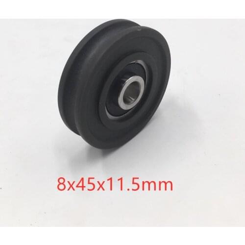 1pcs Low noise high loading 628RS U Groove roller wheel for sliding door 8x45x11.5mm nonstandard bearing u type guide pulley