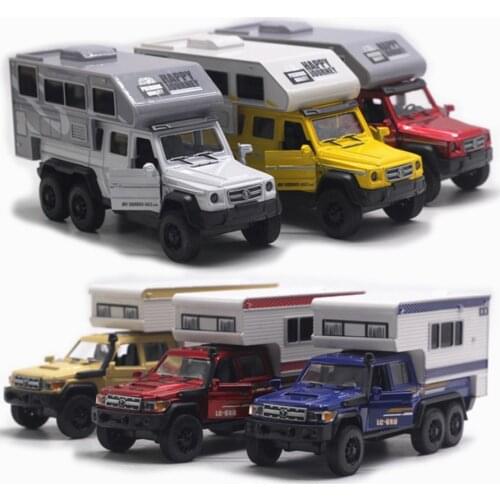 1:32 Travel luxury Saloon Diecast Car Model Journey Car Long Vacation Metal Car Toy Trailer Caravan Metal For Kids Toys