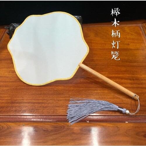 DIY Blank White Chinese Natural Silk Hand Fan Handle Costume Hanfu cheongsam Decor Dance Show Adult hand Painting Embroidery