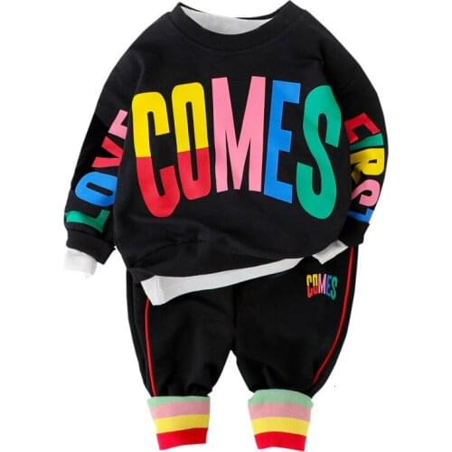 Spring Autumn Children Baby Boys Girls Cotton Clothes Cartoon T-Shirt Pants 2pcs/Sets Toddler Fashion Clothing Infant Tracksuits