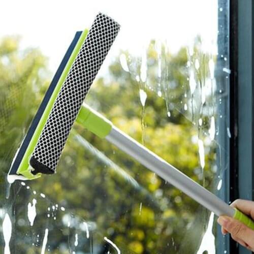 Aluminum Long Handle Window Brush Double Sides Soft Sponge Cleaner Glass Wiper Car Windows Squeegee Brushes Home Cleaning Tools
