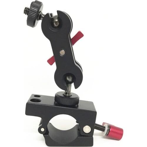 Tripod Ballhead 1/4 Camera Holder Bracket Magic Arm Ball Head + 25mm Rail Rod Clamp for DJI Ronin M MX System Support Monitor