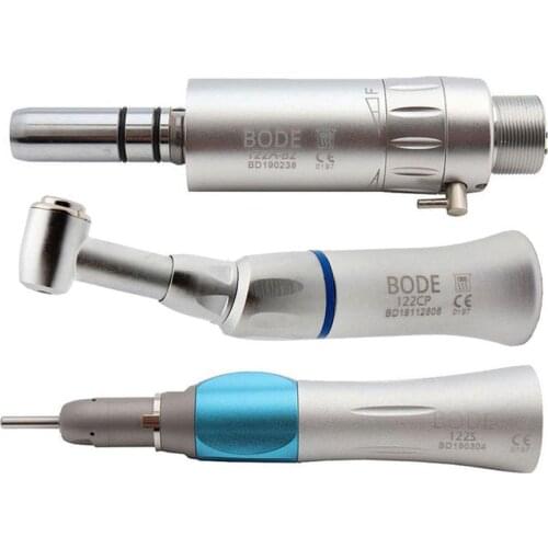 Dental Low Speed Handpiece Kit Air Turbine Handpiece Straight Contra Angle Push Air Motor 2Holes 122
