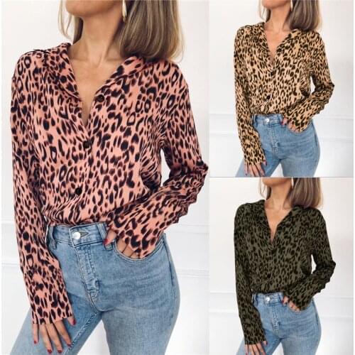 Sutimine Leopard Blouses