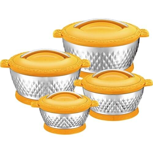 4 Pcs/Set 2.5/4.5/6.5/10L Stainless Steel Insulatioin Pan Thermal Food Container Insulated Lunch Box Party