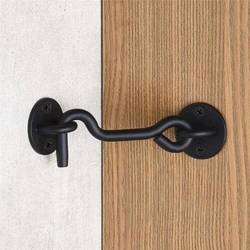 Vintage Door And Window Hook Black Stainless Steel Cabinet Door And Window Buckle Household Simple Door And Window Hook