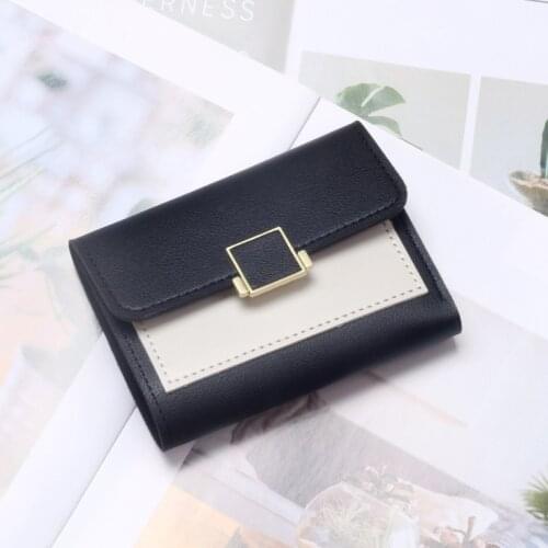 2020 Womens Wallet Short Korean Small PU three-fold Wallet Fashion Card Holder Simple Clutch Wallet Purse Female Hasp For Girl