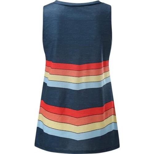 Summer Casual Pink Striped V-neck Vest Women Plus Size 5XL Y2K Clothes Spaghetti Strap Backless Loose Tee Tops Lady Tanks 2021