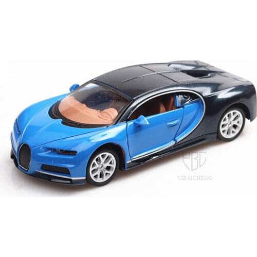 1/36 Bugatti Chiron Diecast Alloy Car Model Boxed Pull Back Function GT Sports Car Metal Models Boy Children Gifts For Birthday