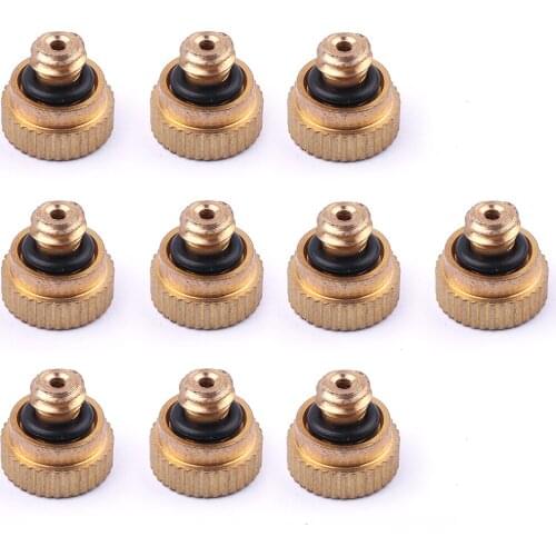 10pcs Brass Misting Nozzles Water Mister Sprinkle For Cooling System 0.2/0.3/0.4/0.5mm for Liquid Spray Tablet Coating Plant