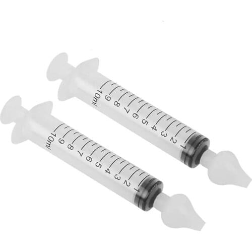 2 Pcs Silicone Baby Suction Aspirato Nose Clean Needle Tube PP Infant Nasal Aspirator Cleaner 10ML Kids Rhinitis Nasal Washer