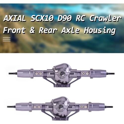 2Pcs Titanium Color Metal Front and Rear Axle Transmission Kit for 1/10 AXIAL SCX10 RC4WD D90 Crawler Off-road RC Car Model