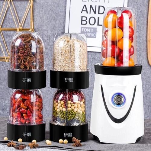 220V Electric Juicer Mini Multifunctional Meat Grinder Automatic Milkshake Blender Powder Grinder With 3 Cups EU/AU/UK/US