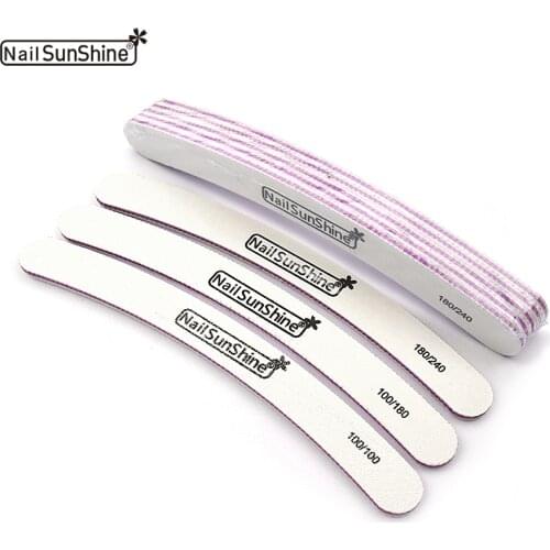 5pcs/set Washable Nail File Buffer Block Sanding Vijl Blok Sponge Curve Emery Board Lime a Ongle Polissage 100/180/240 File Tool